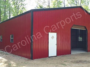 All Vertical Fully Enclosed with 9 x 8 Brown Garage Door